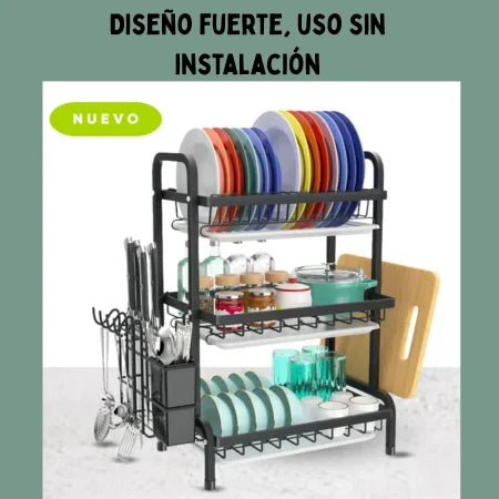 Platera escurridor 3 pisos